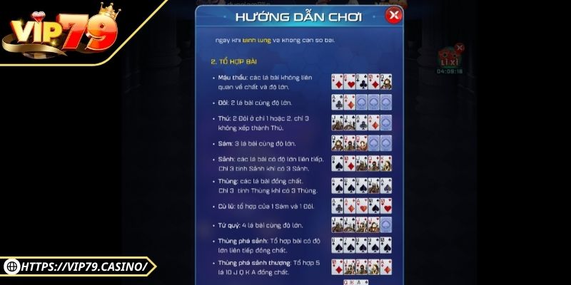 Mậu Binh Vip79 - Luật Chơi, Mẹo Thắng Và Cách Tính Chi 3 So từng tổ hợp theo lượt, thắng sẽ nhận đúng số cược